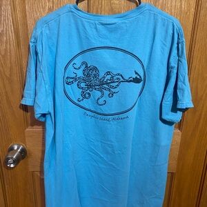 Blue Graphic Octopus T-Shirt